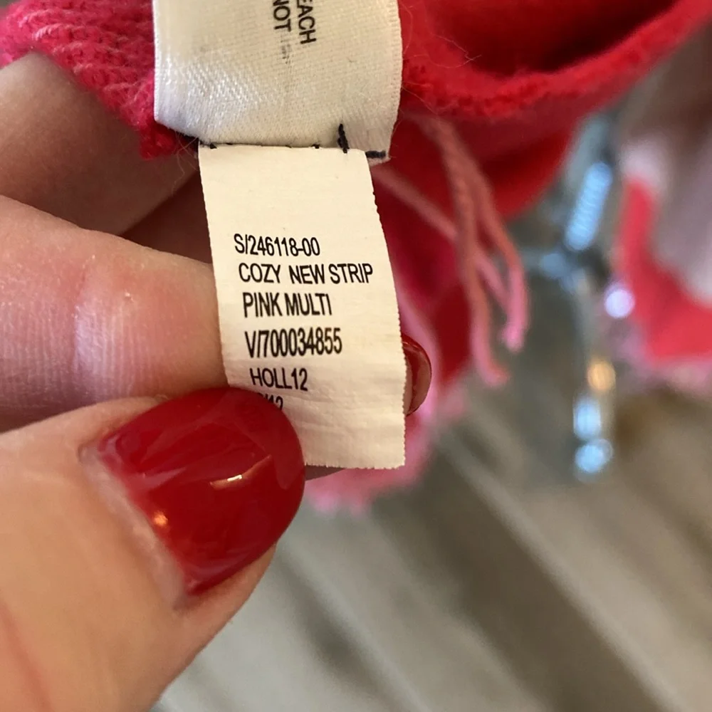 Gap colorblock fringe long scarf
